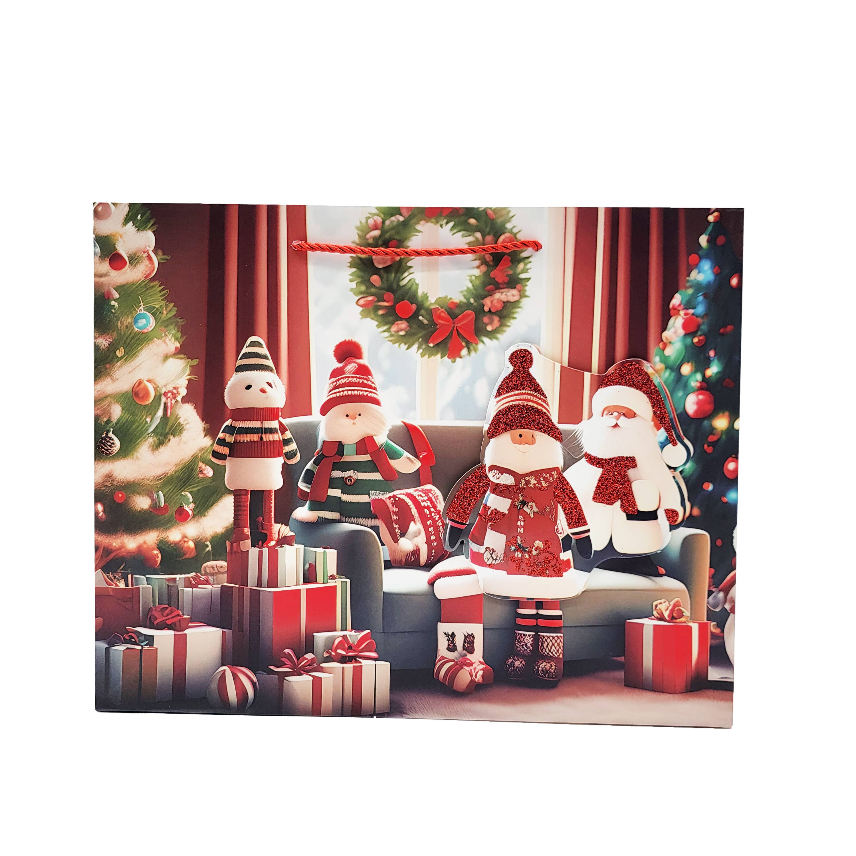 Crover - Wholesale Gift Bag - Christmas Gift Bags – Santa & Holiday Glitter 4 Designs4