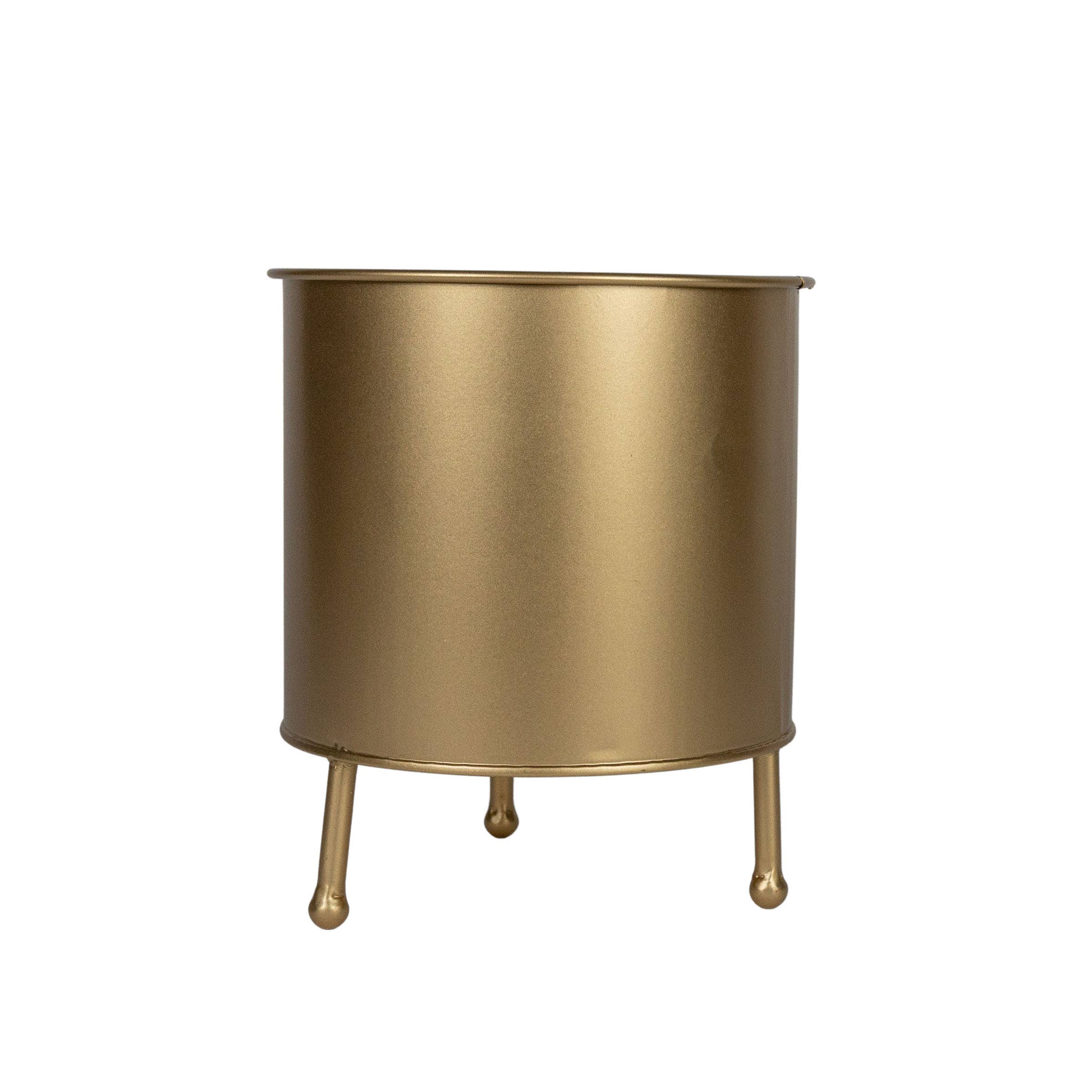 Foreside Home & Garden - Wholesale Plant Pot - Faye Brass Raised Metal Planter Pot1