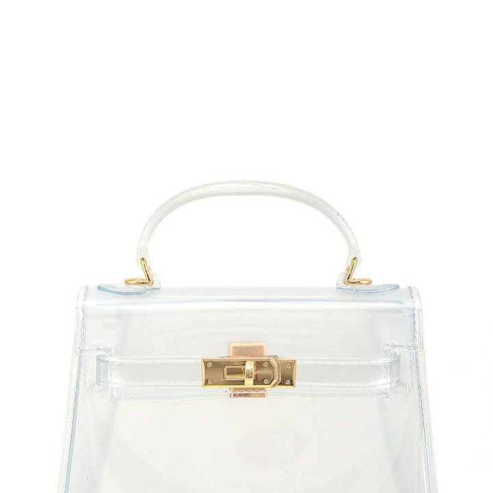 Shop Neighbors - Wholesale Top Handle Bag - Women's - Double Strap Buckle Top Handle Jelly Bag