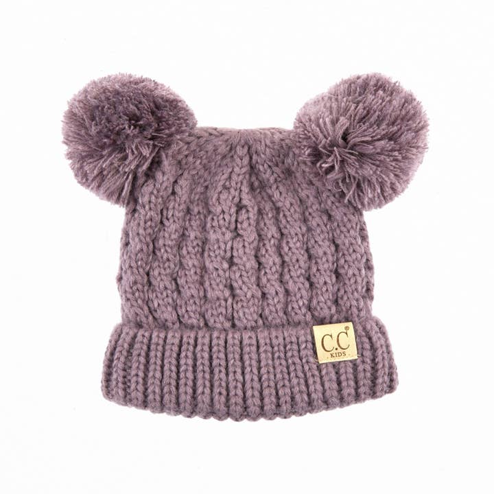 Truly Contagious - Wholesale Beanie - Kids - CC Kids Double Pom Beanie KIDS-24 HAT-606