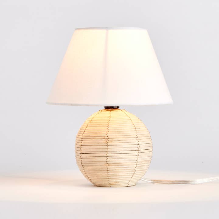 Napa Home & Garden - Wholesale Accent/Desk Lamp - Maye Rattan Woven Sphere Mini Lamp1