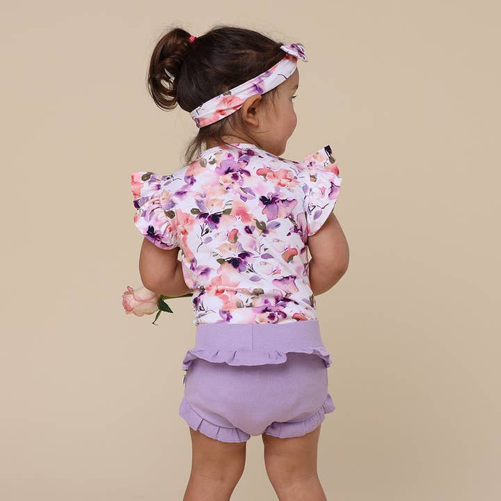 Snuggle Hunny - Wholesale Bodysuit (Non-Footed) - Baby - Blushing Beauty Short Sleeve Organic Bodysuit with Frill5