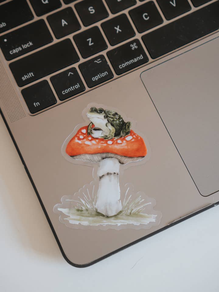 Autocollant découpé à l'emporte-pièce Mushroom Toad Coffee Cottage Core pour la vente par MacaelaMade