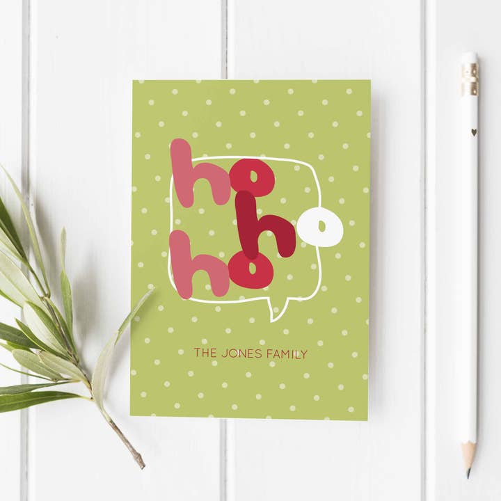 Ho Ho Ho Ho Carte de vœux - 6 unités pour la vente par Label Circus