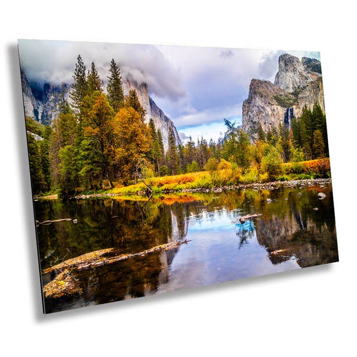 Yosemite Autumn Wall Art – Stormy Valley View Photography with Fall Colors Decor for wholesale by Images By Cheri