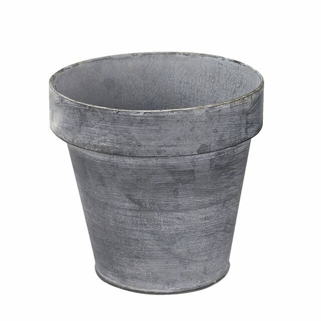 Vagabond Vintage - Wholesale Plant Pot - Zinc Flower Pot - Large
