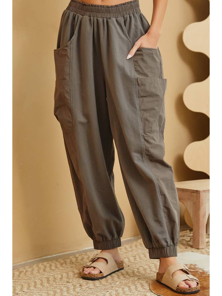 Sweet Lovely by Jen - Wholesale Lounge Sweatpants/Joggers - Women's - CASUAL COMFY WIDE-LEG HARMES JOGGERS5