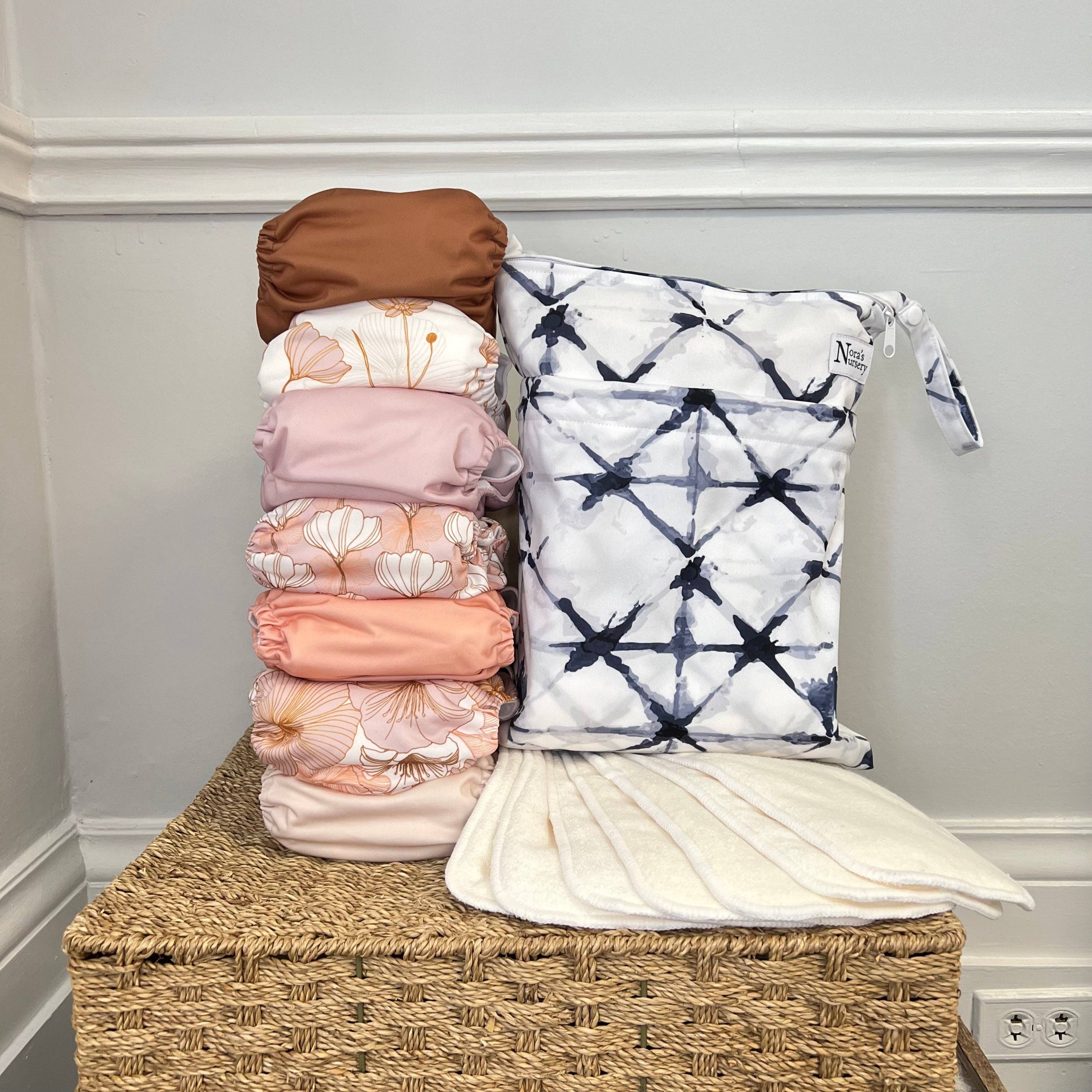 Nora’s Nursery - Venta al por mayor Pañales de tela - Bebés - Magnolia - Pañales ajustables de gamuza ecológicos de 15 piezas2