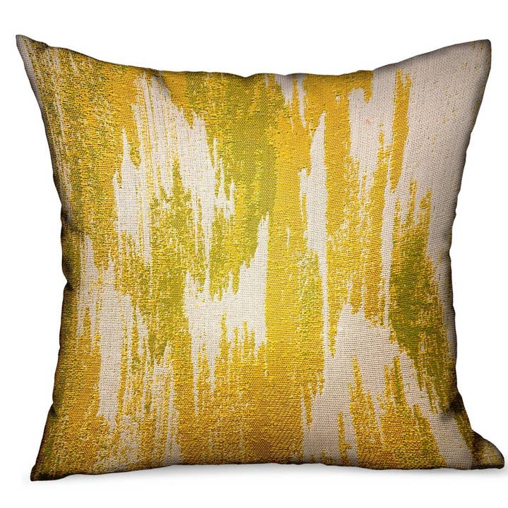 Saffron Love Yellow Ikat Lyxig kudde för utomhus/inomhus för wholesale av Plutus Home Brands