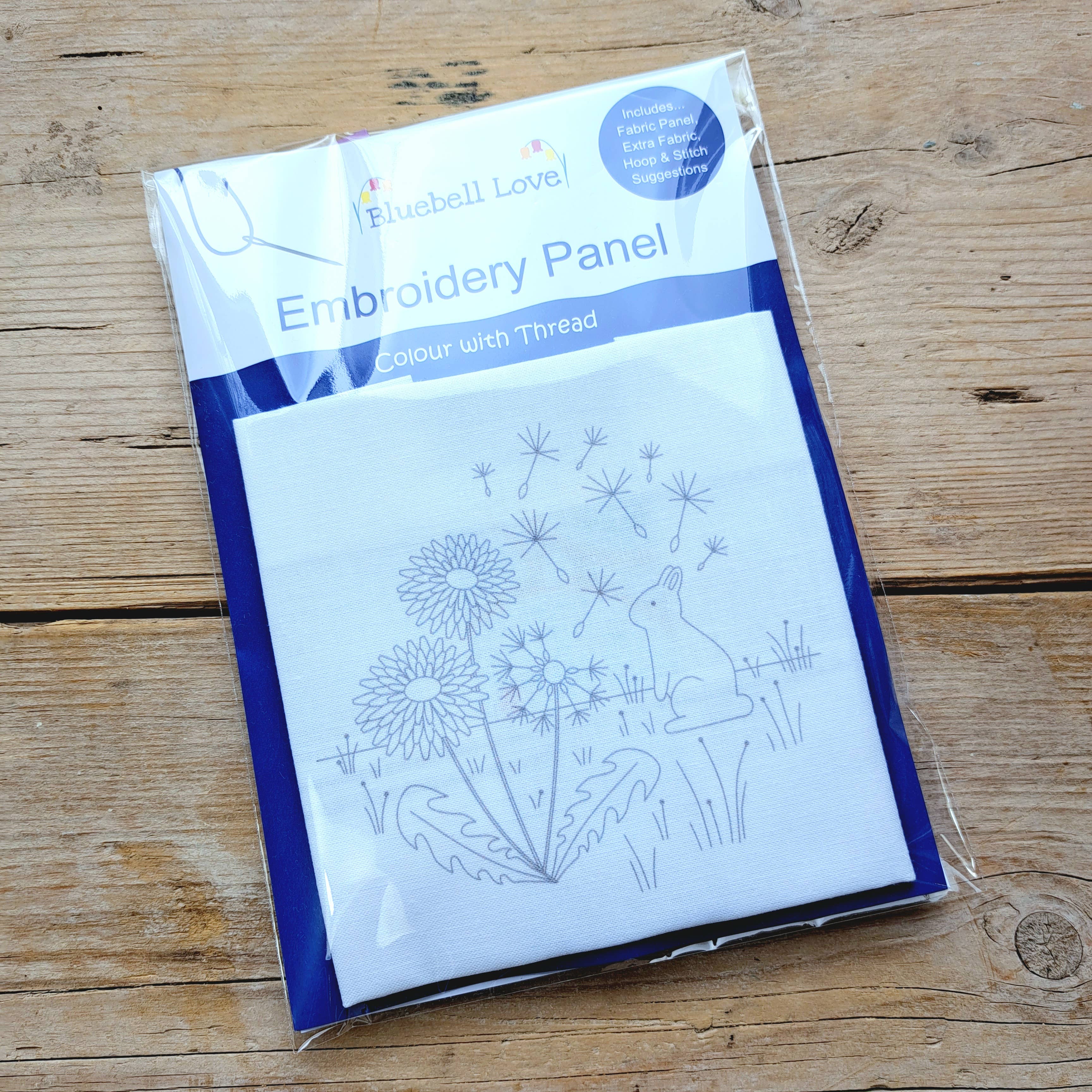 Bluebell Love – wholesale Embroidery/cross-stitch supplies – Wildflower Embroidery Panel Pack2