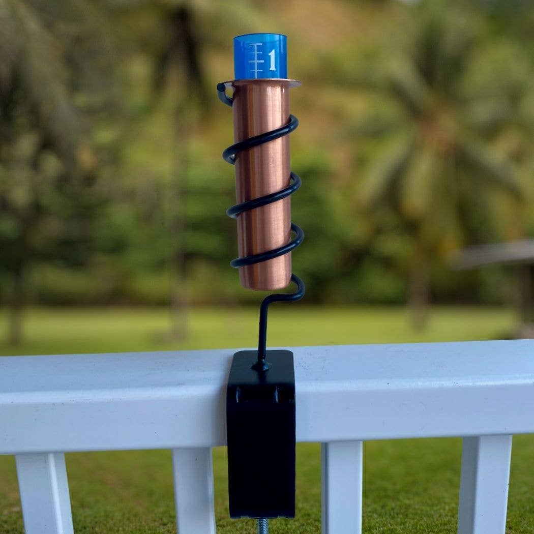 World's Coolest Rain Gauge Co. - Wholesale Outdoor Ornament/Decor - Solid Copper Deck Mount Rain Gauge. Winter Safe!3