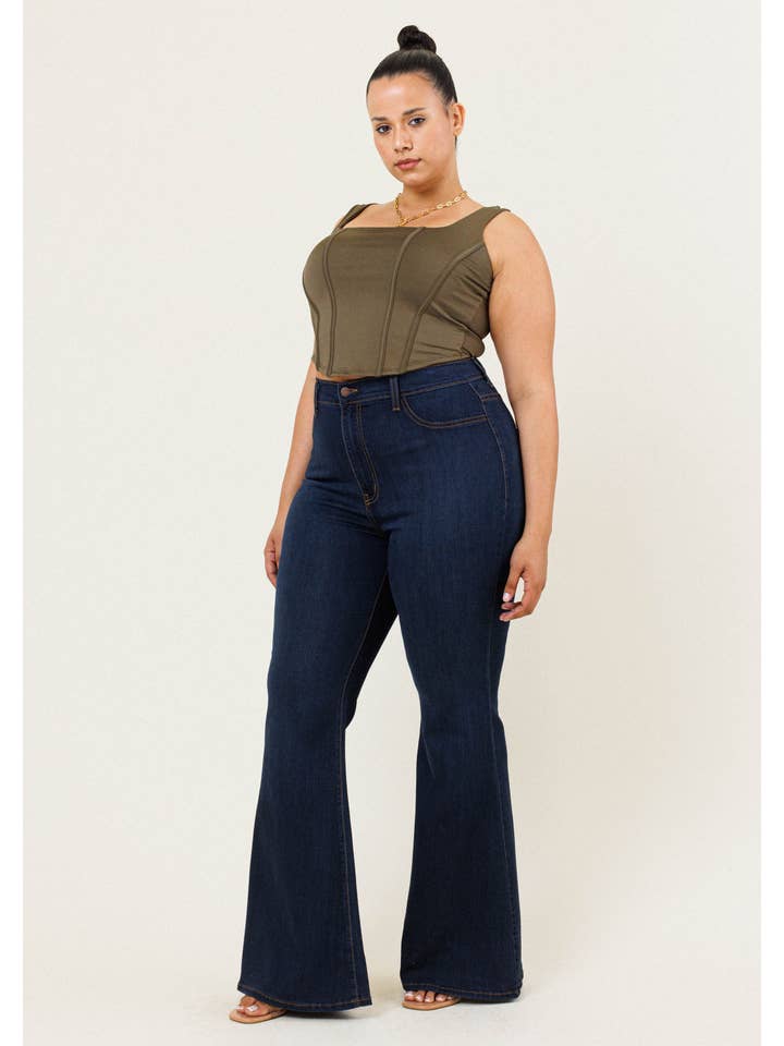 Vibrant M.i.U - Wholesale Jeans - Women's - Plus Tall Bell Flare Jeans
