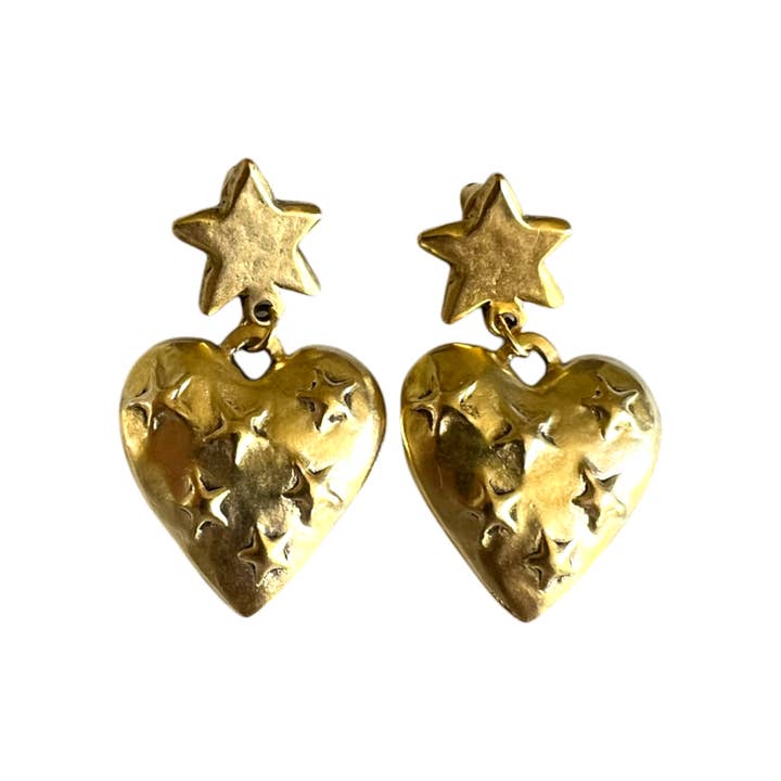 Stella Star & Heart Earrings for wholesale by sccollection