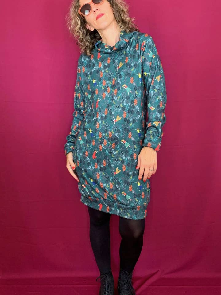 Sisí dress - Print Ellas Bailan for wholesale by La Compiano