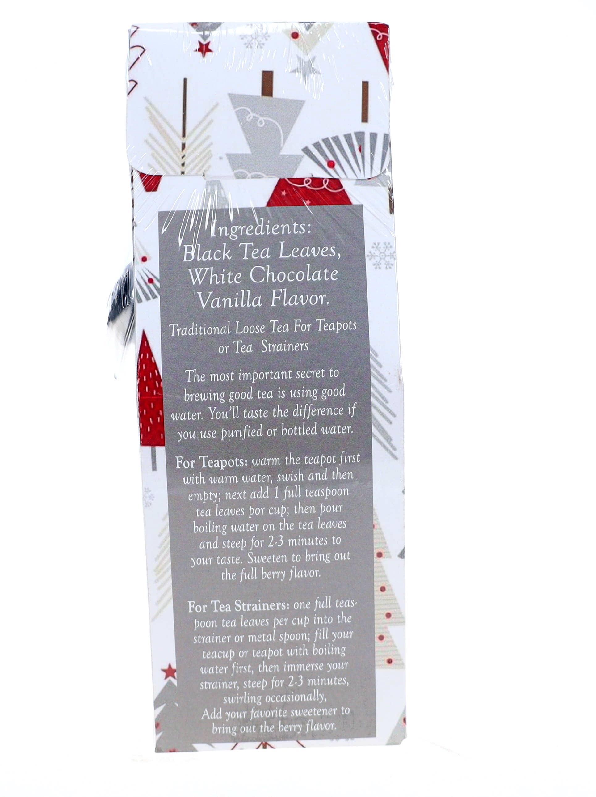 Cascade Teas & Botanicals - Wholesale Loose Tea - Holiday Tea White Christmas Gift Box, FREE STRAINER2