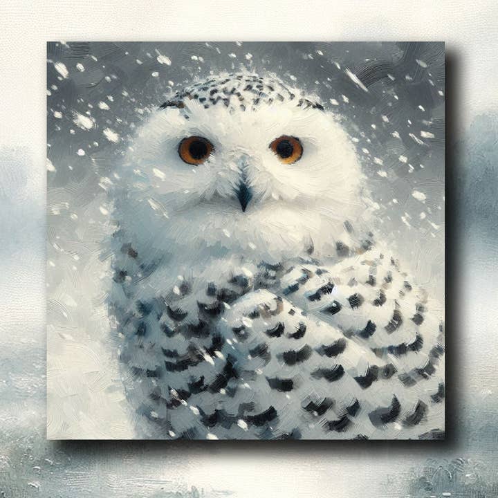 Snowy owl Fridge Magnet - decorative idea for animal lover for wholesale by frostedgrey