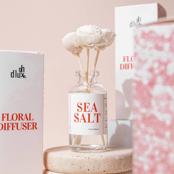 Oh D'Luxe Candle Company - Wholesale Diffuser Fragrance Refill - DIFFUSER REFILL (FOR FLORAL DIFFUSER) SALT AND ROSE 1