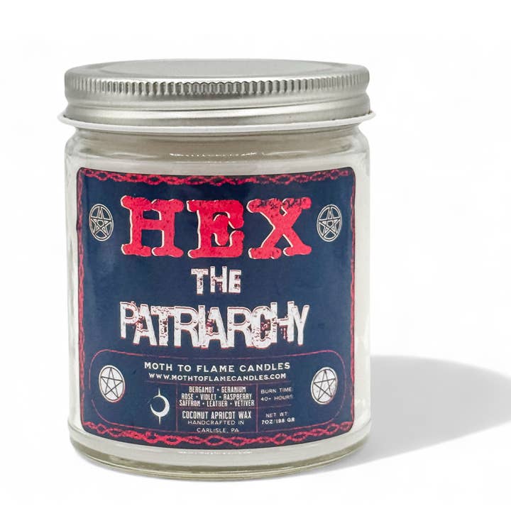 Hex the Patriarchy – 7 oz Candle for wholesale by Moth to Flame Candles