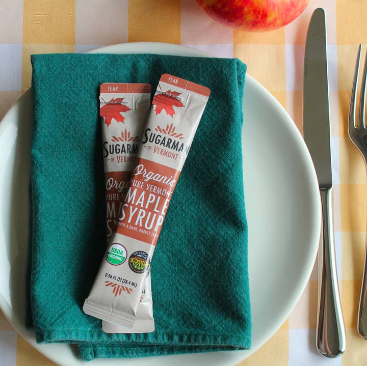 Sugarman of Vermont - Wholesale Maple Syrup - Organic Pure Maple Syrup Packets, .96 fl. oz. (100/case)1