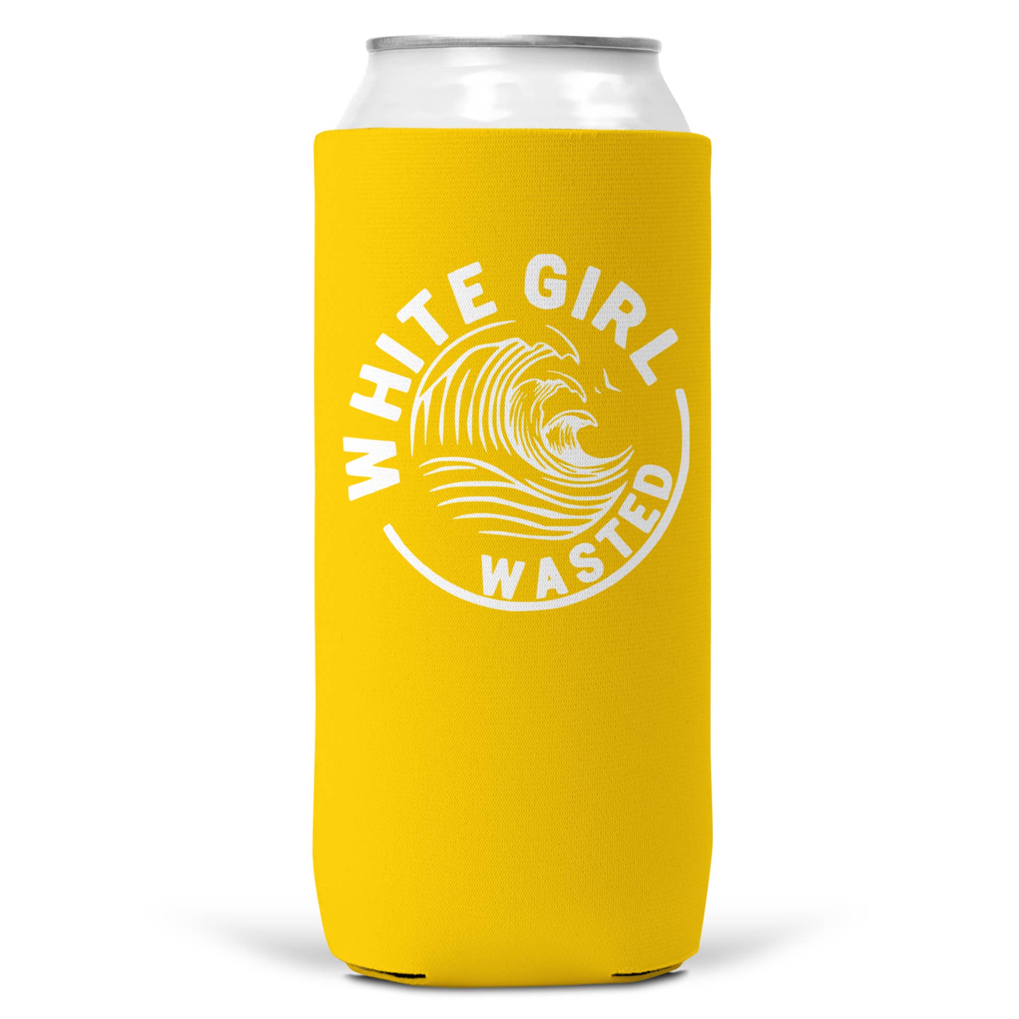 Wi-Wear – Engroshandel Drikkedunke – Hvid pige spildt SLIM CAN Coozie/Cooler 12oz Koozie1