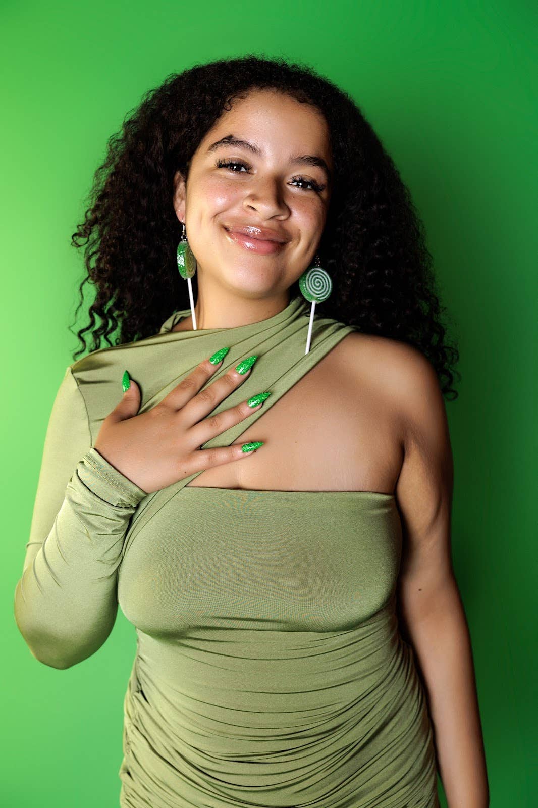 NO RHYME OR REASON ART - Vendita all'ingrosso Orecchini pendenti - Orecchini Glitter Lollipop - Verde1