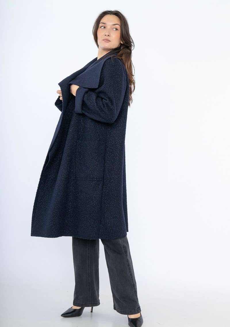 LINEN & COTTON HOUSE - Vente Manteau – femme - VESTE BOUCLETTE MATIERE RESPONSABLE + SIZE  35122 47