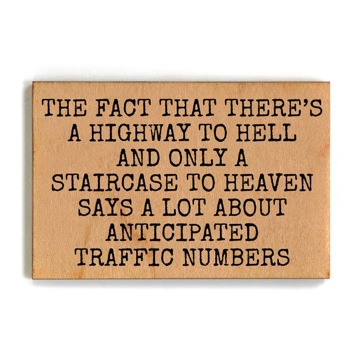 Staircase To Heaven Funny Gift - Wood Magnets for wholesale by Driftless Studios