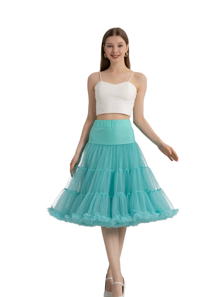 Dolly & Dotty - Wholesale Dress - Women's - Fluffy Petticoat in Turquoise