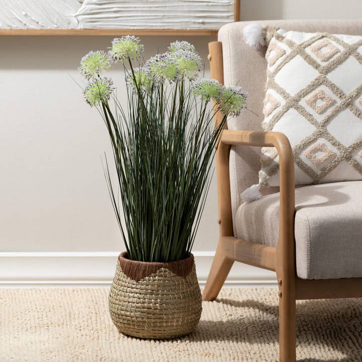 Sullivans Home Decor - Vente Plantes artificielles - Herbe Verte Moyenne en Pot