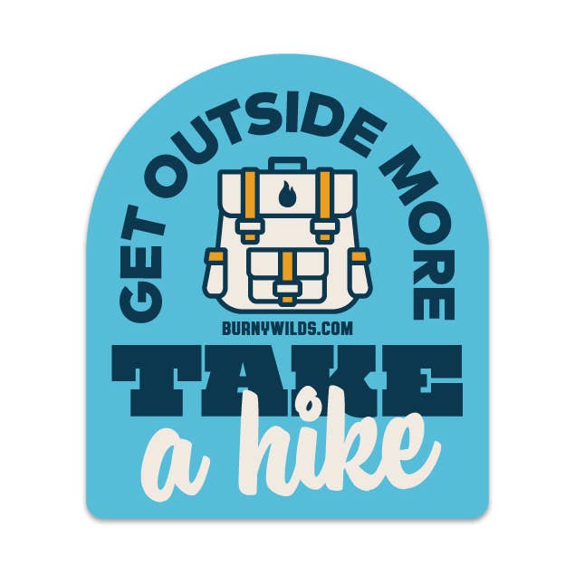 Outdoor Nature Sticker -Take A Hike - Dishwasher Safe for wholesale by Burny Wilds