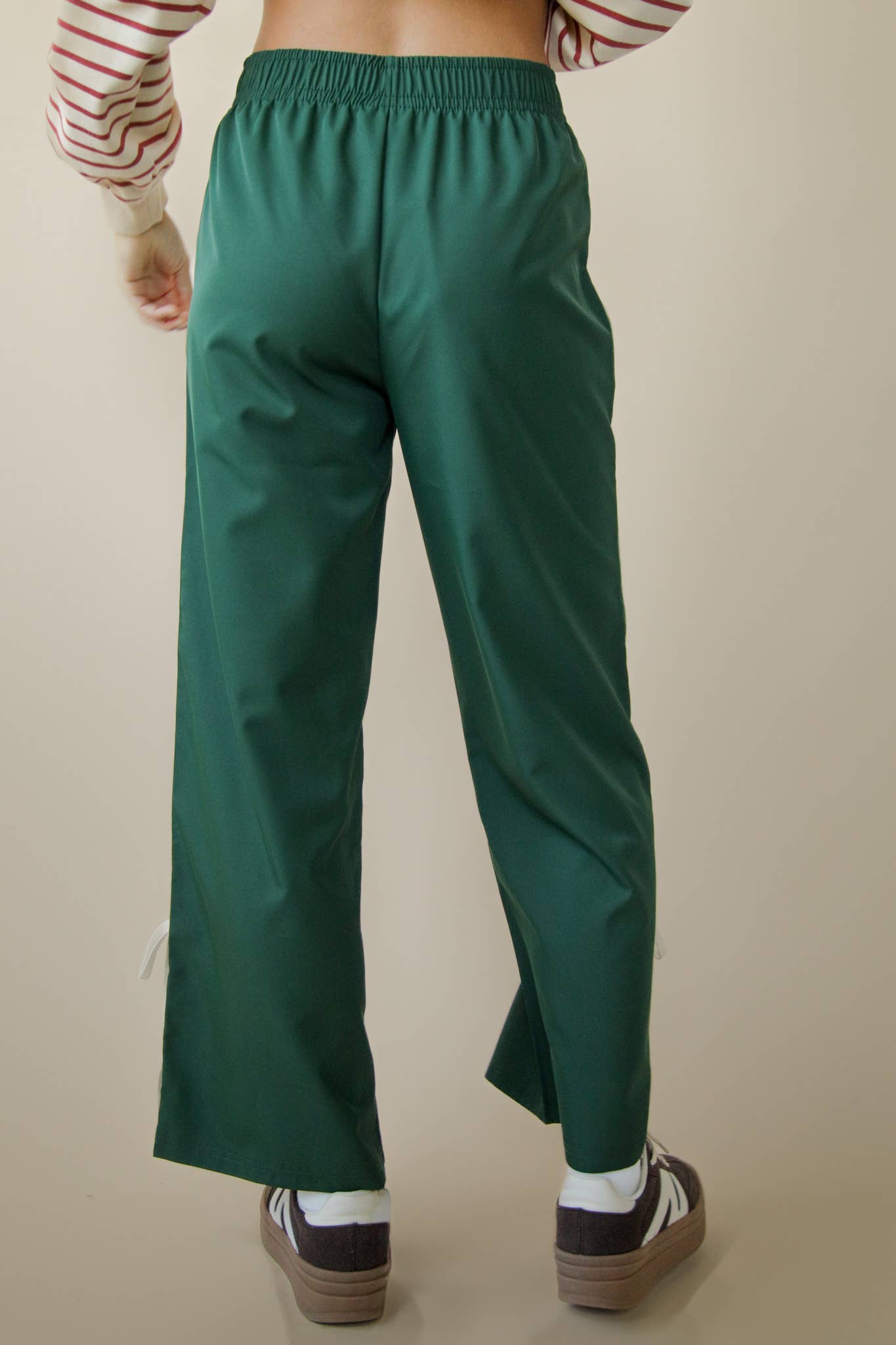 VERY J - Wholesale Pants - Women's - NP70839-Side Ribbon Detail Jersey Pants13