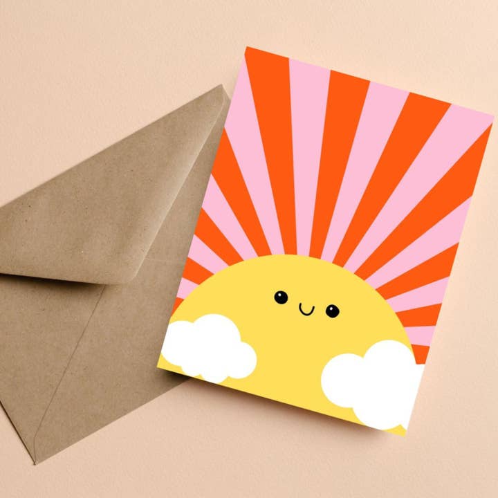 Sunshine All Occasion Blank Greeting Card for wholesale by Feira Pop