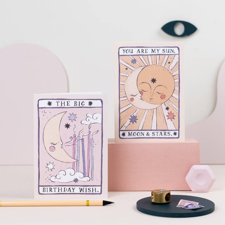 Sister Paper Co. - Wholesale Valentine's Day Card - Sun, Moon & Stars Card | Valentine's Card | Love Cards