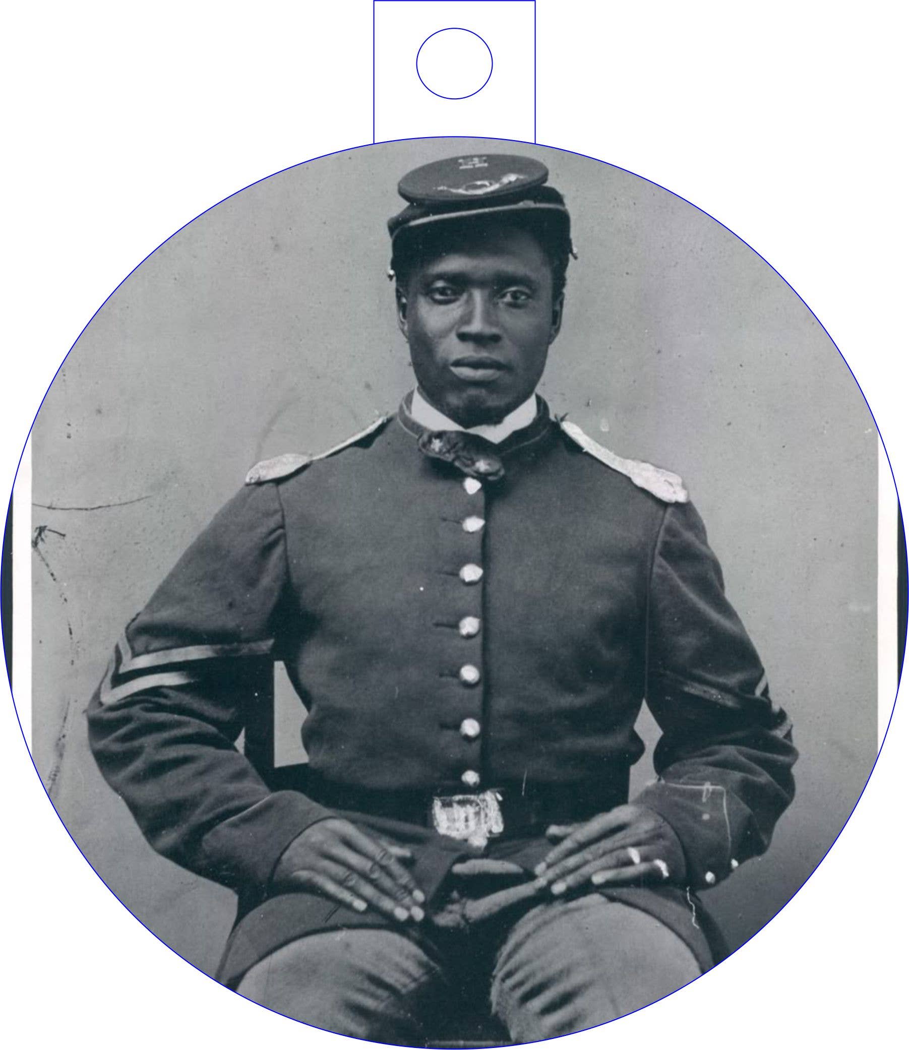 BMS BIZ - Wholesale Ornament - Civil War Buffalo Soldier Christmas Ornament0