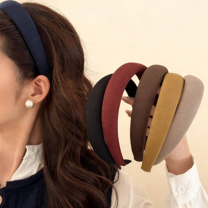 SIMPLE AND TEXTURED PURE-COLOR HAIRBAND_CWAHA08281 for wholesale by DOUBLJU