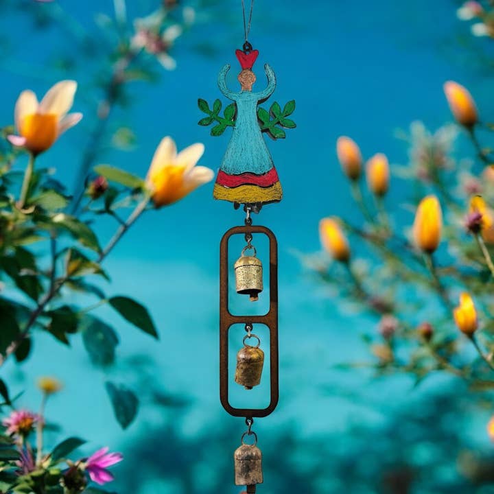 Carillon d'ange mignon cœur jardin nana cloche cadeau patio USA pour la vente par Whimsies