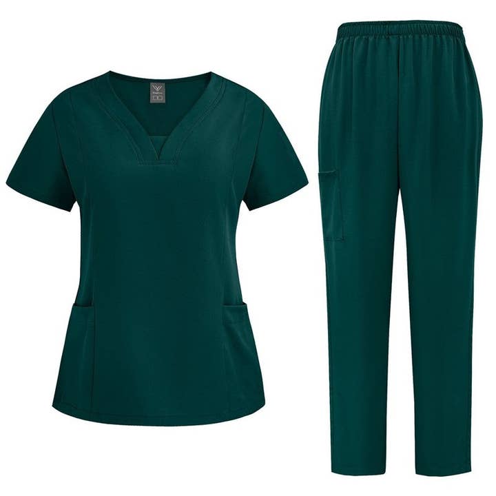 FurDecoration - Wholesale Healthcare uniform – Women's - Short Sleeve Straight Leg Scrub Suit8