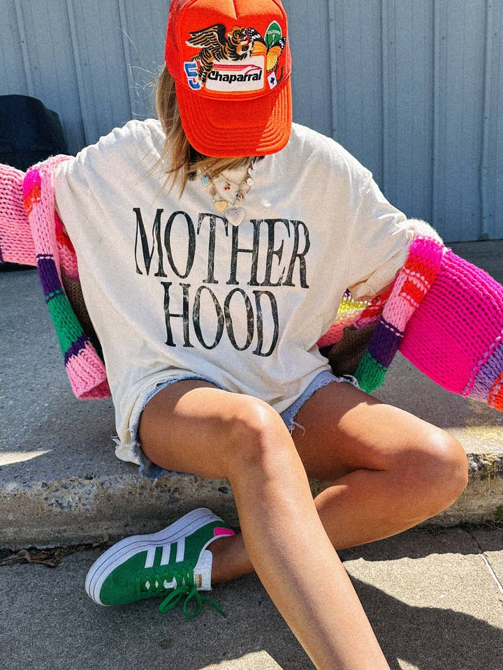 motherhood graphic tee - ivory / black for wholesale by ETTA & EAST