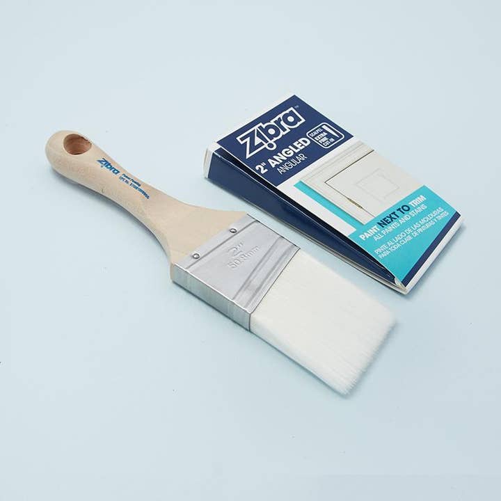 MudPaint - Wholesale Paint/wax brush - Zibra 2 Inch Angled Stubby Brush0