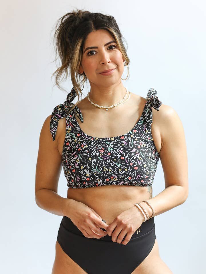 Tie Shoulder Breastfeeding Bikini Swimsuit Top for wholesale by Movemama Apparel