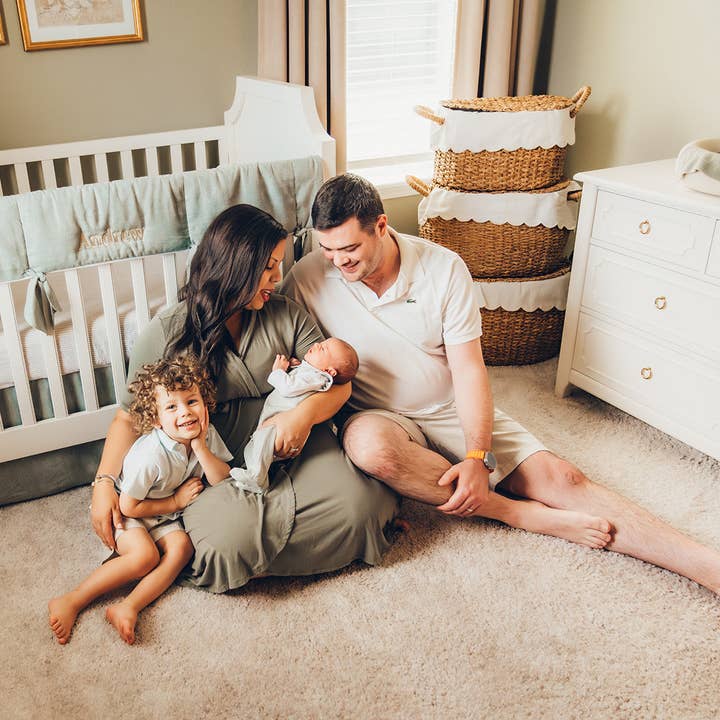 Sage Green Linen 3-pc. Bedding Set for wholesale by Liz And Roo