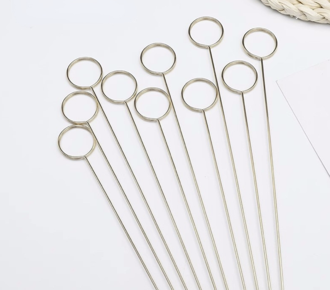 ByHome - Wholesale Paperclip - 14" Floral Postcard Holder Photo Metal Clip Stick Fork1