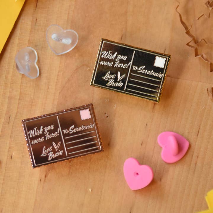 Alfinete de Esmalte Ansia/Depressão | Cartão Postal de Serotonina por atacado de The Franki Hanke