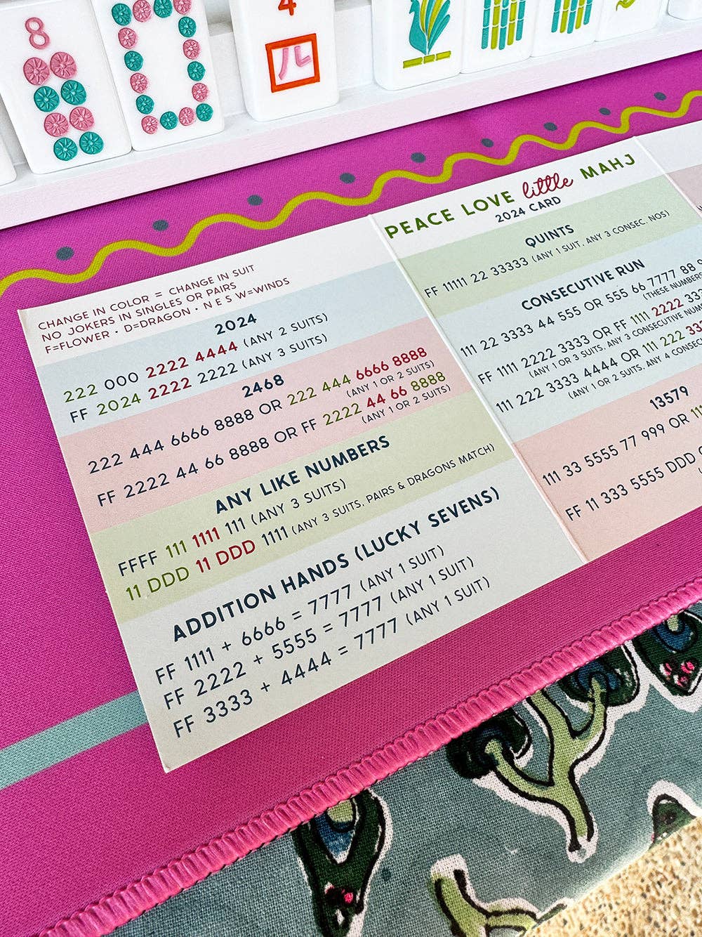 Peace Love Mahjong - Wholesale Card Game - 2025 Little Mahj Card5