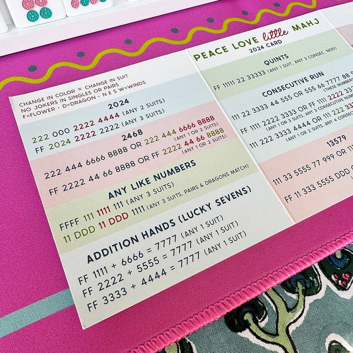 Peace Love Mahjong - Wholesale Card Game - 2025 Little Mahj Card5