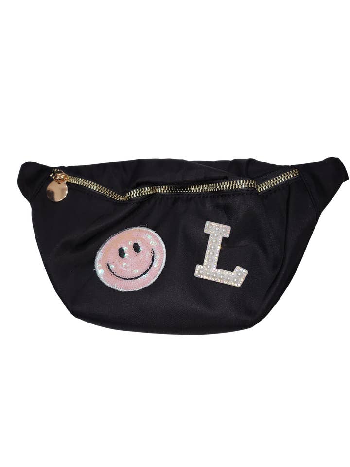 Jet Black Adult Fanny Pack for wholesale by Happy Barb LLC