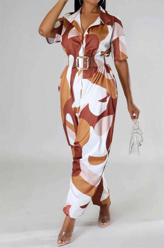 Multi Bedruckter Button-Down-Overall für den Großhandel auf Faire2