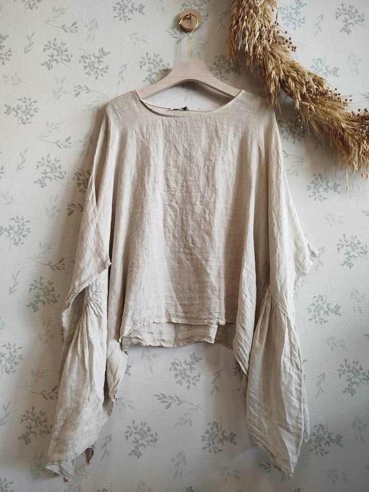 Linos y Textiles – Großhandel Bluse – Damen – REF:11138 Bluse 100% Leinen4