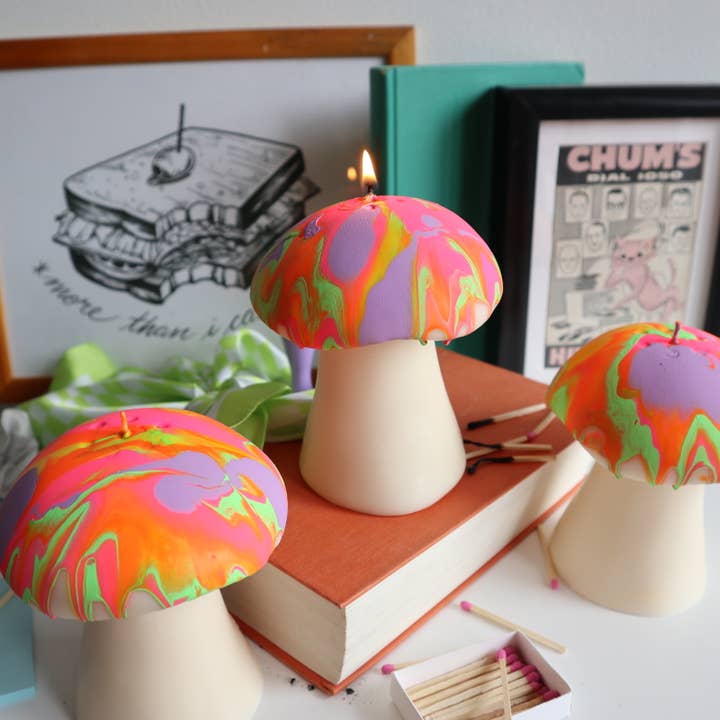 Drop Dead Candles - Wholesale Novelty Candle - Psychedelic Mushroom Candle