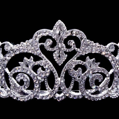 #16467 Fairy Dust Tiara with Combs - 2.5" tall for wholesale by Bridal Store Jewelry